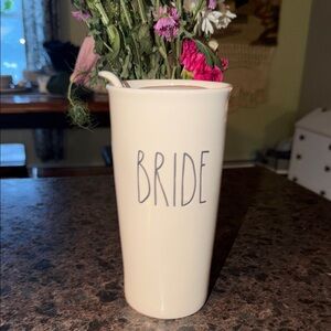 Rae Dunn Cream Ceramic Travel Mug